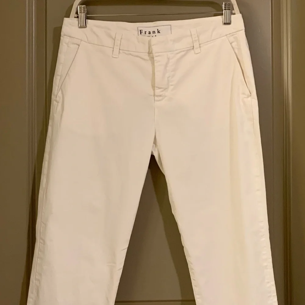 Frank & Eileen Wicklow The Italian Chino Performance Twill in White Pants Size 8 - Picture 4 of 15